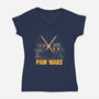 Paw Wars-Womens-V-Neck-Tee-erion_designs