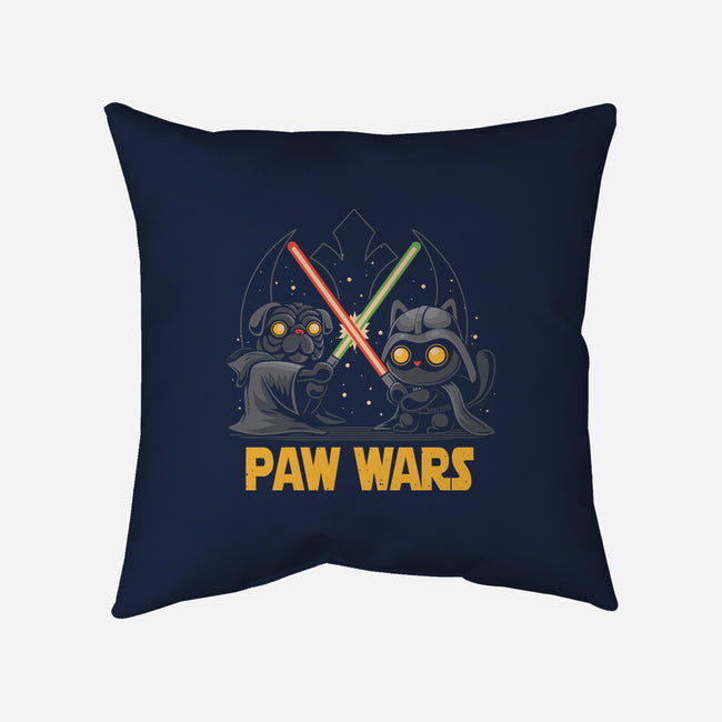 Paw Wars-None-Removable Cover-Throw Pillow-erion_designs