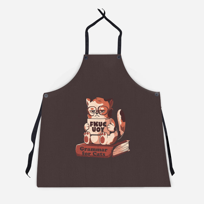 Grammar For Cats-Unisex-Kitchen-Apron-eduely