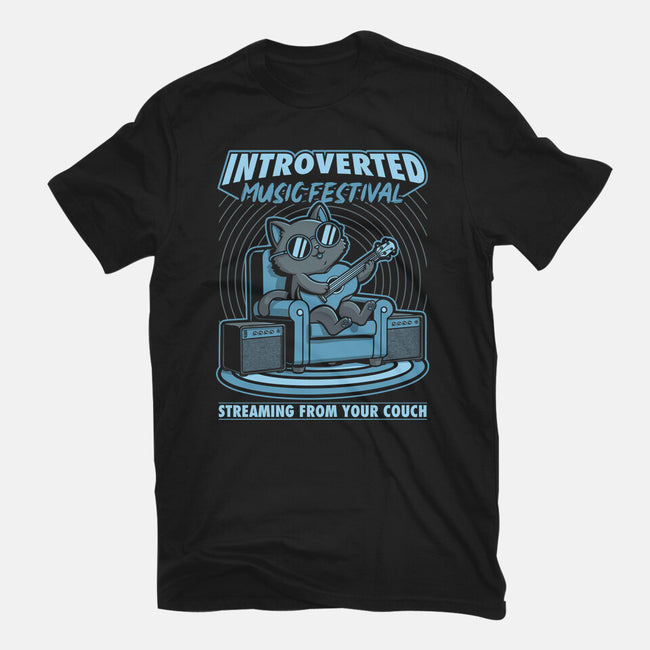 Introverted Music Cat-Mens-Basic-Tee-Studio Mootant