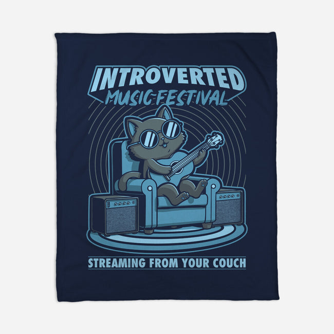 Introverted Music Cat-None-Fleece-Blanket-Studio Mootant