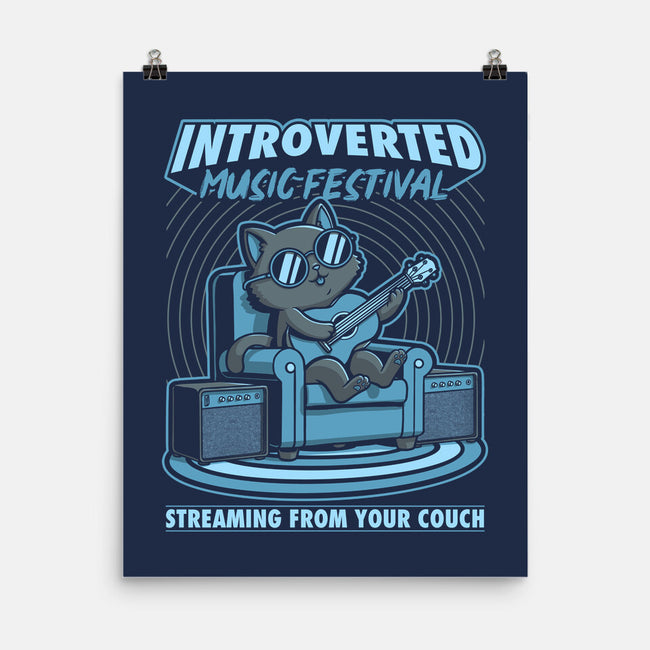 Introverted Music Cat-None-Matte-Poster-Studio Mootant