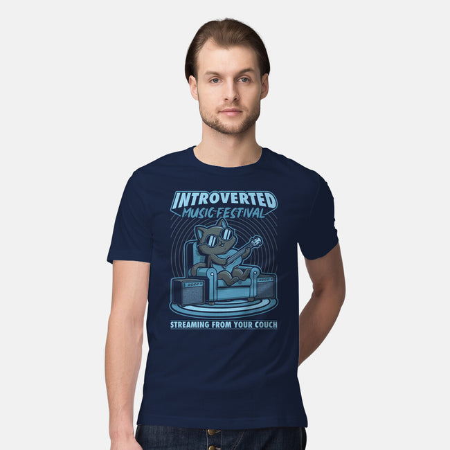 Introverted Music Cat-Mens-Premium-Tee-Studio Mootant