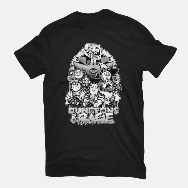Dungeons And Rage Meme-Womens-Basic-Tee-Studio Mootant
