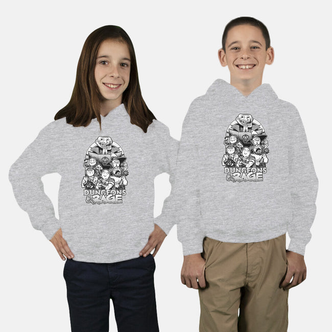 Dungeons And Rage Meme-Youth-Pullover-Sweatshirt-Studio Mootant