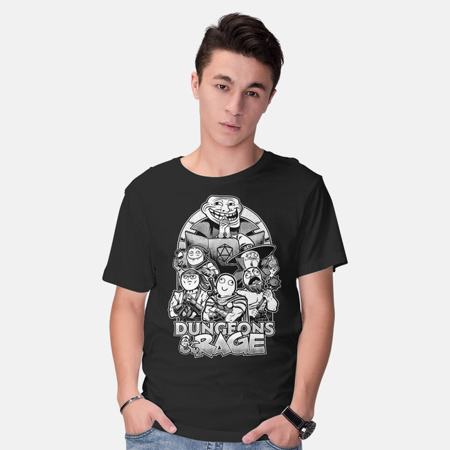 Dungeons And Rage Meme-Mens-Basic-Tee-Studio Mootant