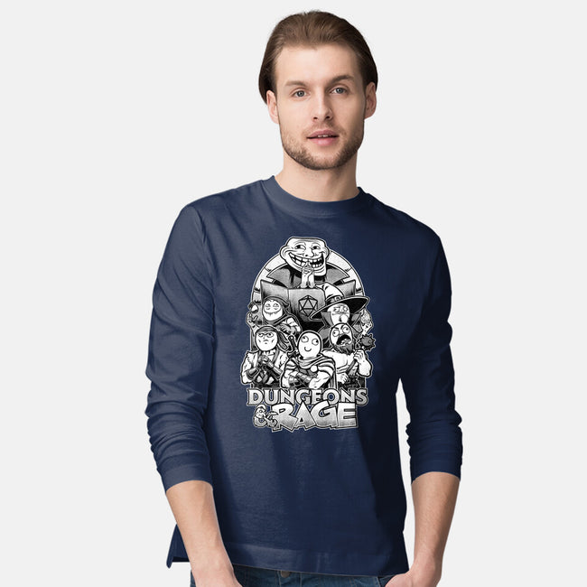 Dungeons And Rage Meme-Mens-Long Sleeved-Tee-Studio Mootant