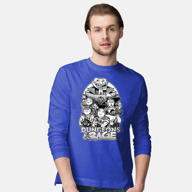 Dungeons And Rage Meme-Mens-Long Sleeved-Tee-Studio Mootant