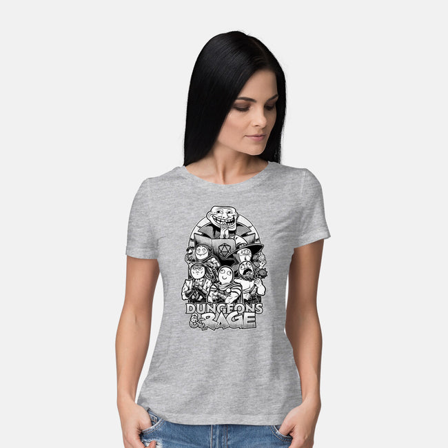Dungeons And Rage Meme-Womens-Basic-Tee-Studio Mootant