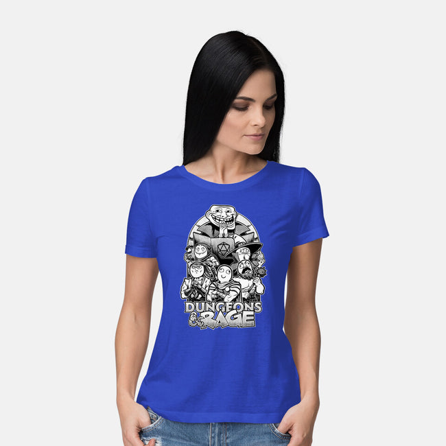 Dungeons And Rage Meme-Womens-Basic-Tee-Studio Mootant
