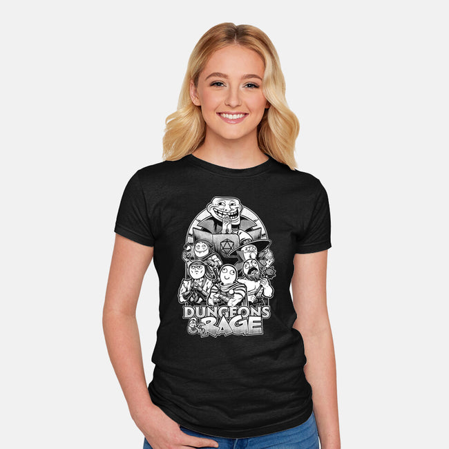 Dungeons And Rage Meme-Womens-Fitted-Tee-Studio Mootant