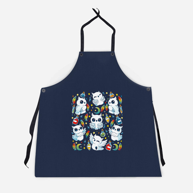 Owls Magic Potions-Unisex-Kitchen-Apron-Vallina84