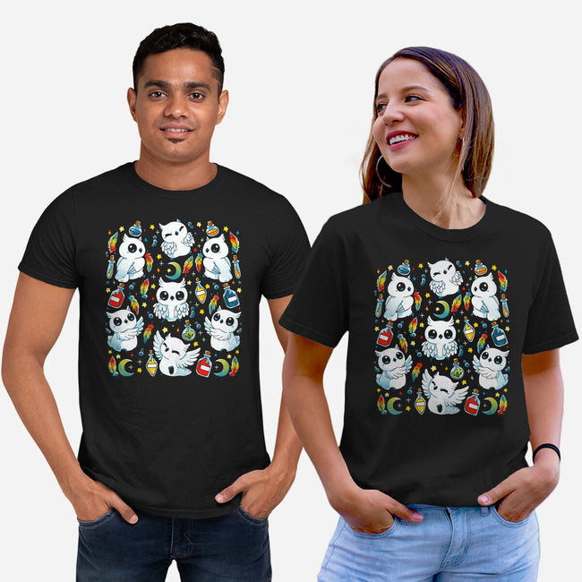 Owls Magic Potions-Unisex-Basic-Tee-Vallina84