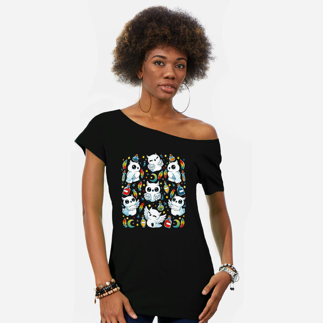 Owls Magic Potions-Womens-Off Shoulder-Tee-Vallina84