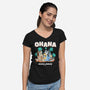 Bluey Ohana-Womens-V-Neck-Tee-naomori