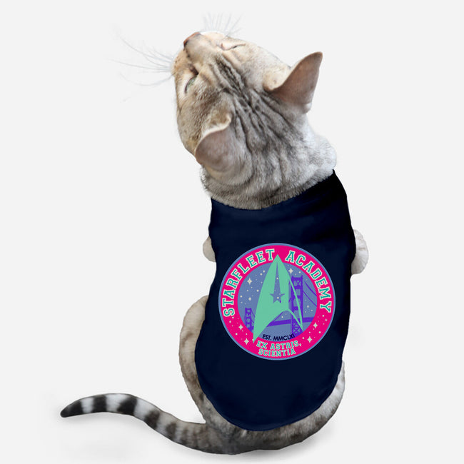 Starfleet Academy Varsity-Cat-Basic-Pet Tank-Afire