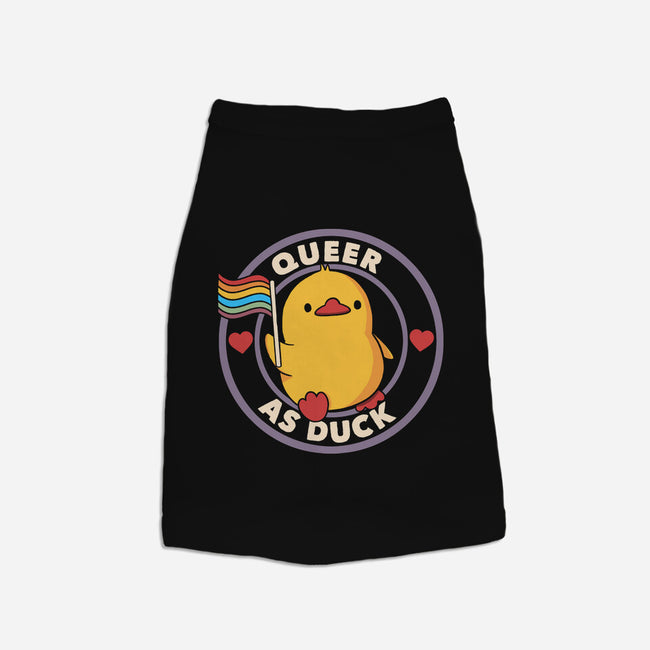 Queer As Duck Pride-Dog-Basic-Pet Tank-tobefonseca