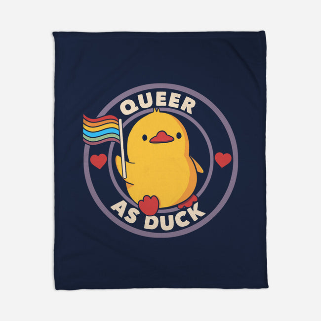 Queer As Duck Pride-None-Fleece-Blanket-tobefonseca