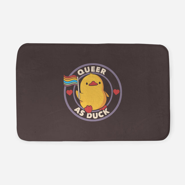 Queer As Duck Pride-None-Memory Foam-Bath Mat-tobefonseca