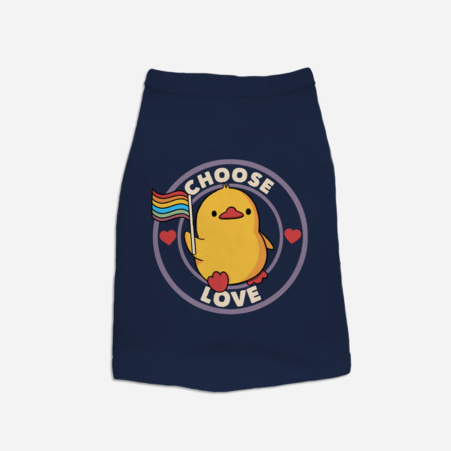 Choose Love Pride Duck-Cat-Basic-Pet Tank-tobefonseca