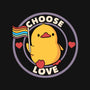 Choose Love Pride Duck-Womens-V-Neck-Tee-tobefonseca