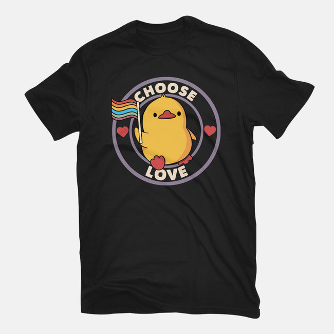 Choose Love Pride Duck-Mens-Basic-Tee-tobefonseca