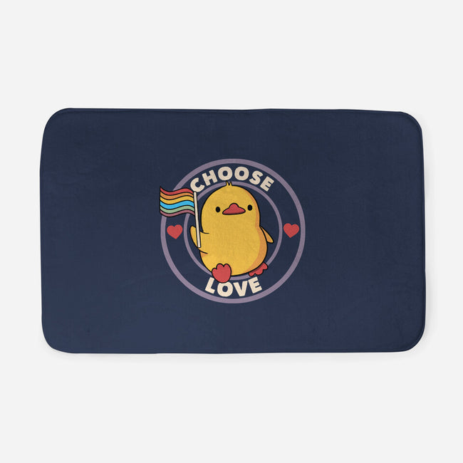 Choose Love Pride Duck-None-Memory Foam-Bath Mat-tobefonseca