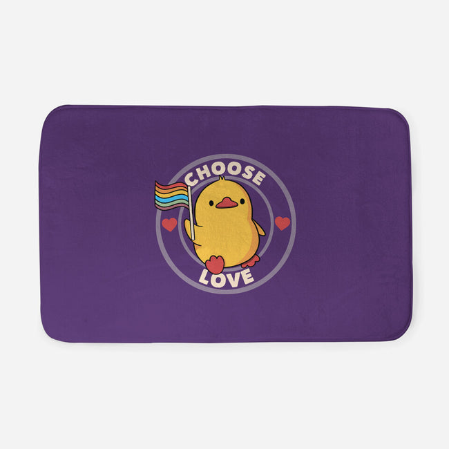 Choose Love Pride Duck-None-Memory Foam-Bath Mat-tobefonseca