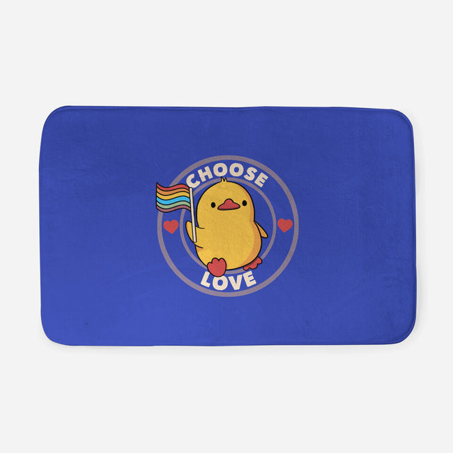 Choose Love Pride Duck-None-Memory Foam-Bath Mat-tobefonseca