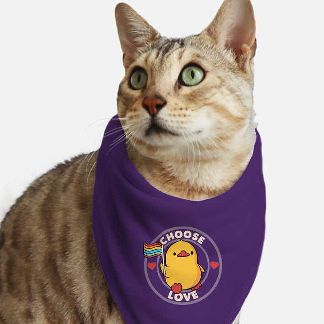 Choose Love Pride Duck-Cat-Bandana-Pet Collar-tobefonseca