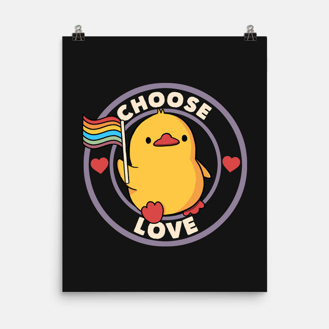 Choose Love Pride Duck-None-Matte-Poster-tobefonseca