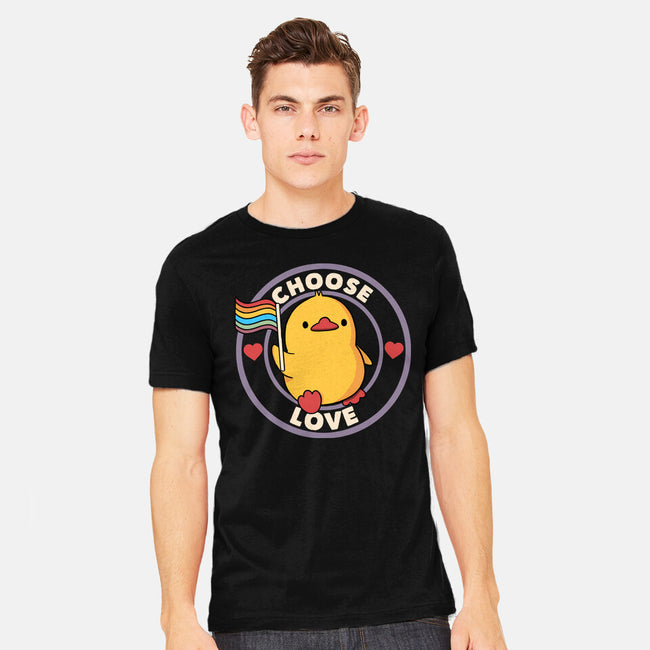 Choose Love Pride Duck-Mens-Heavyweight-Tee-tobefonseca