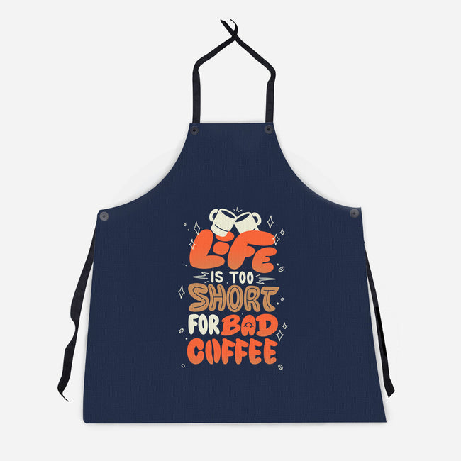 Too Short For Bad Coffee-Unisex-Kitchen-Apron-tobefonseca