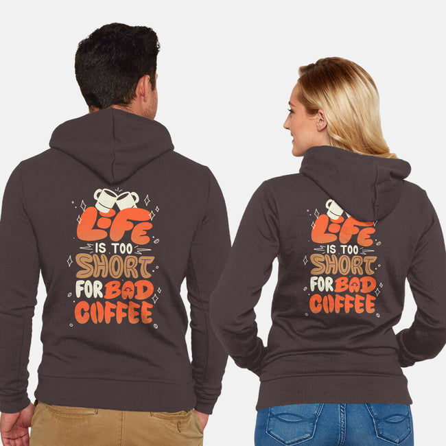 Too Short For Bad Coffee-Unisex-Zip-Up-Sweatshirt-tobefonseca