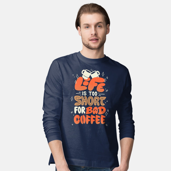 Too Short For Bad Coffee-Mens-Long Sleeved-Tee-tobefonseca