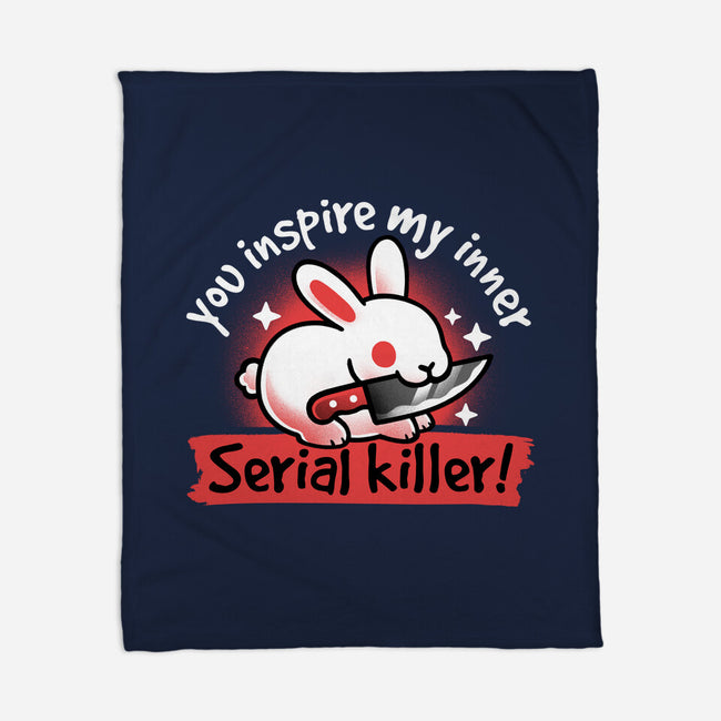 Serial Killer Bunny-None-Fleece-Blanket-NemiMakeit