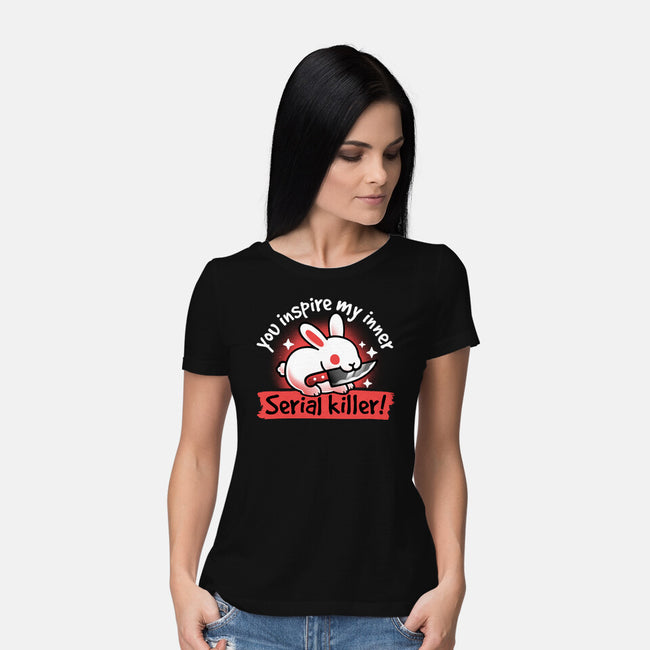 Serial Killer Bunny-Womens-Basic-Tee-NemiMakeit