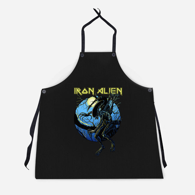 Iron Xenomorph-Unisex-Kitchen-Apron-joerawks