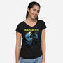 Iron Xenomorph-Womens-V-Neck-Tee-joerawks