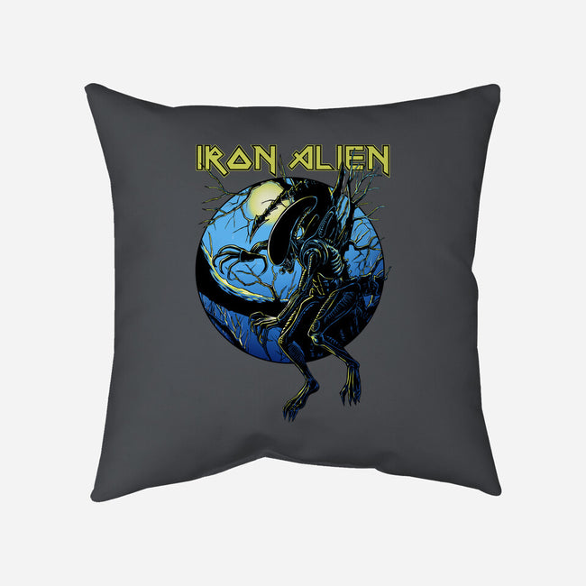 Iron Xenomorph-None-Removable Cover-Throw Pillow-joerawks