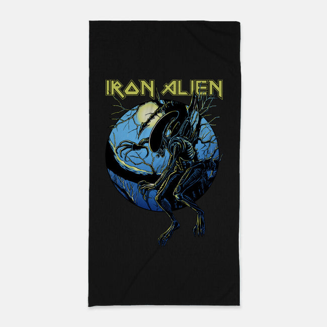 Iron Xenomorph-None-Beach-Towel-joerawks