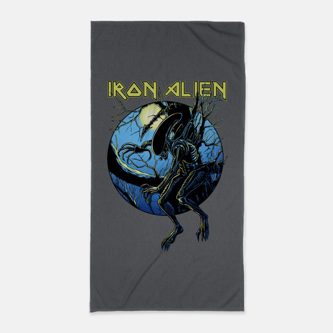 Iron Xenomorph-None-Beach-Towel-joerawks