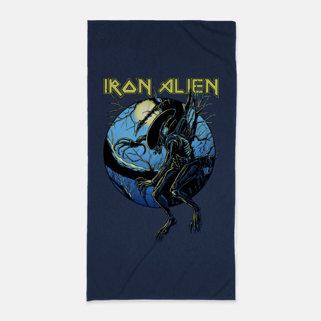 Iron Xenomorph-None-Beach-Towel-joerawks