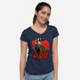 Undead Redemption-Womens-V-Neck-Tee-joerawks