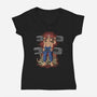 Curse Lift-Womens-V-Neck-Tee-badhowler