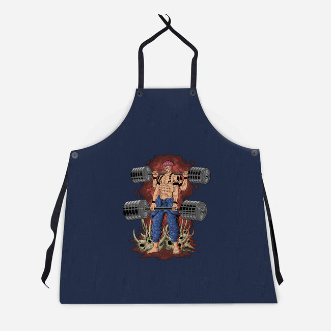 Curse Lift-Unisex-Kitchen-Apron-badhowler