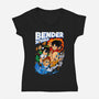 Bender Squad-Womens-V-Neck-Tee-spoilerinc