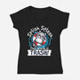 Splish Splash Trash-Womens-V-Neck-Tee-NemiMakeit