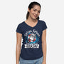 Splish Splash Trash-Womens-V-Neck-Tee-NemiMakeit