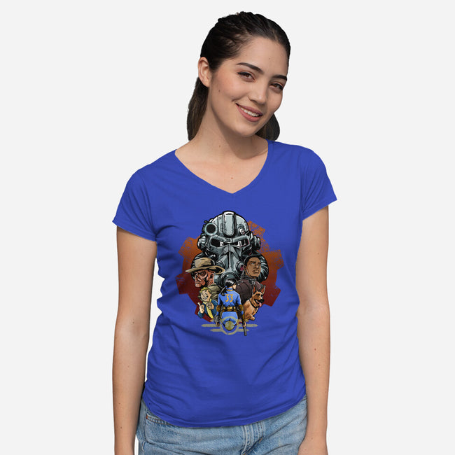 Welcome To The Future-Womens-V-Neck-Tee-Diego Oliver